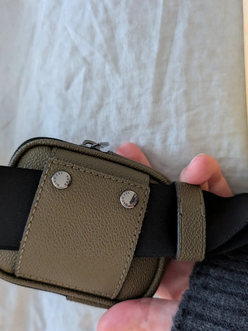 Michael Kors Ombre Crossbody Bag with Pouch Olive Green Yellow Cream Peach